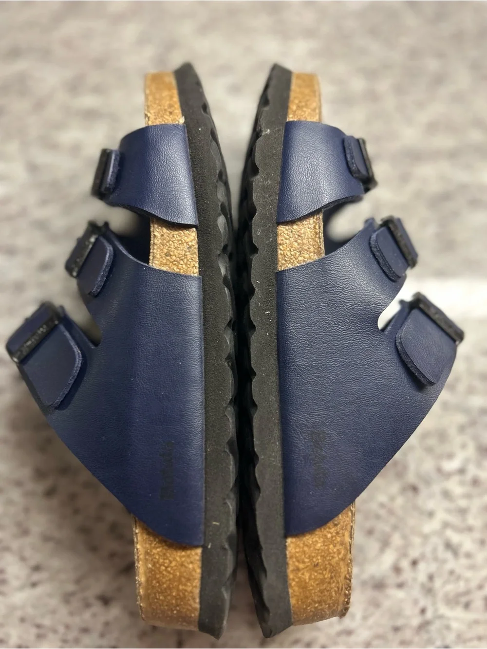 Birkenstock Betula Navy Blue Triple Strap Comfort Sandals - Women's size 7 (38)